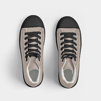 Taupe Gray Women's High-Top Canvas Sneakers (O-NE-LG) - Top