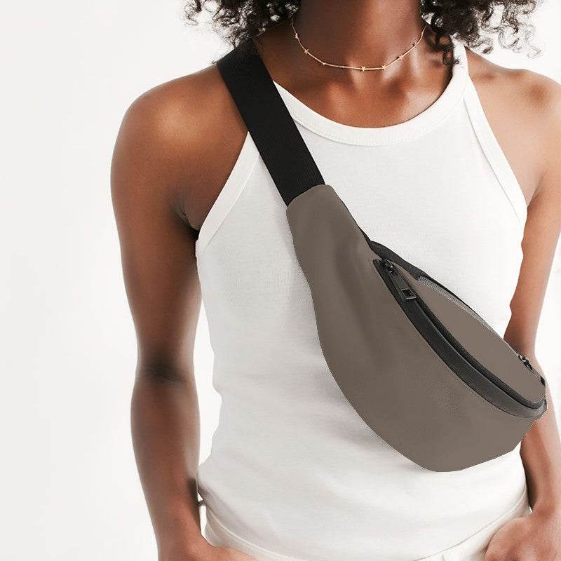 Taupe Haze Belt Bag (O-NE-ME) - Woman Front CloseUp
