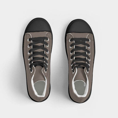 Taupe Haze Women's High-Top Canvas Sneakers (O-NE-ME) - Top