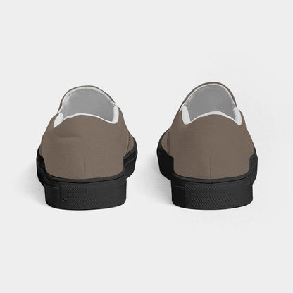Taupe Haze Women's Slip-On Canvas Sneakers (O-NE-ME) - Back