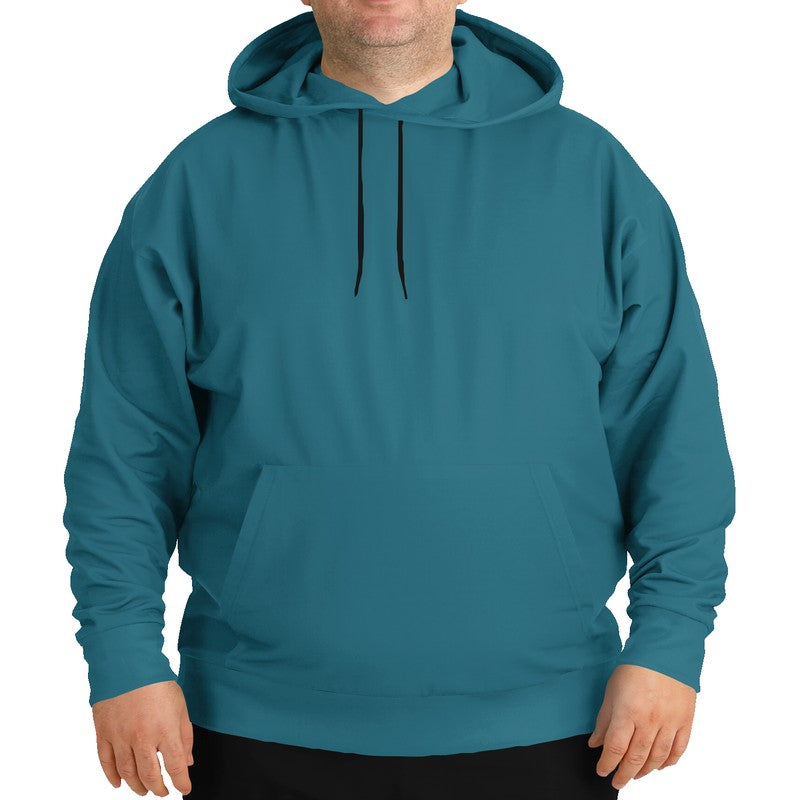 Teal Blue Hoodie PLUS (BC3-ME-DE) - Man Front PLUS