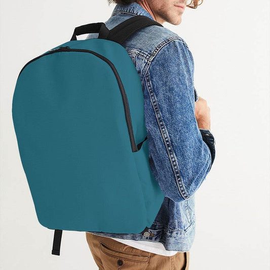 Teal Blue Waterproof Backpack (BC3-ME-DE) - Man CloseUp