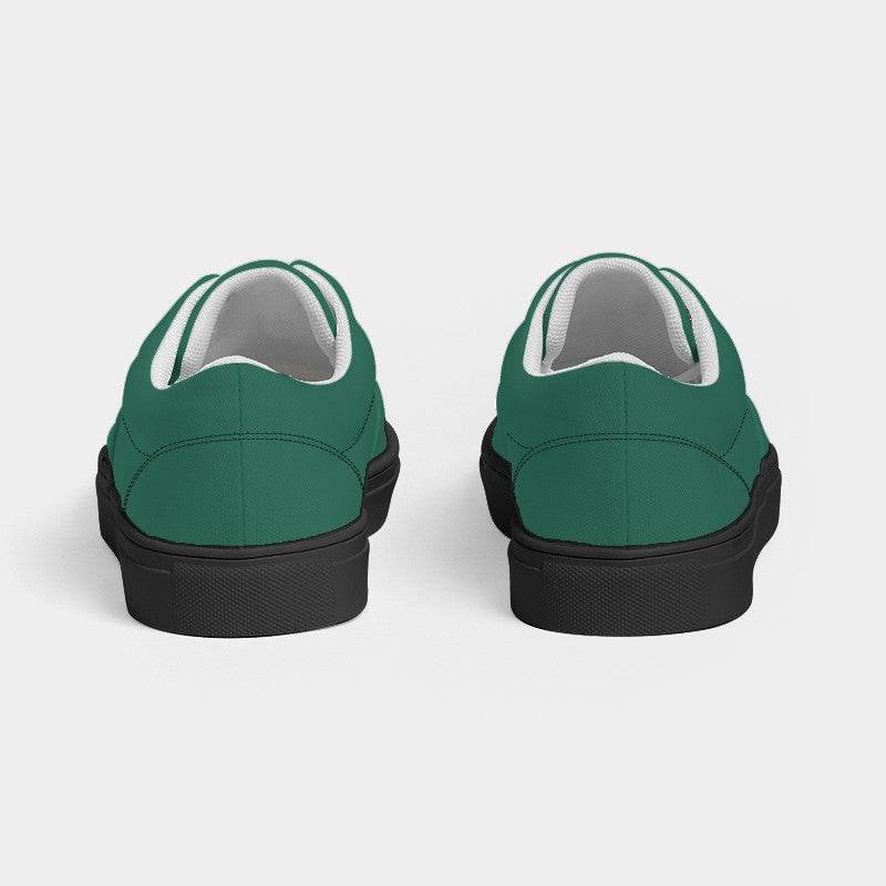 Teal Green Men's Canvas Sneakers (BGG1-ME-DE) - Back