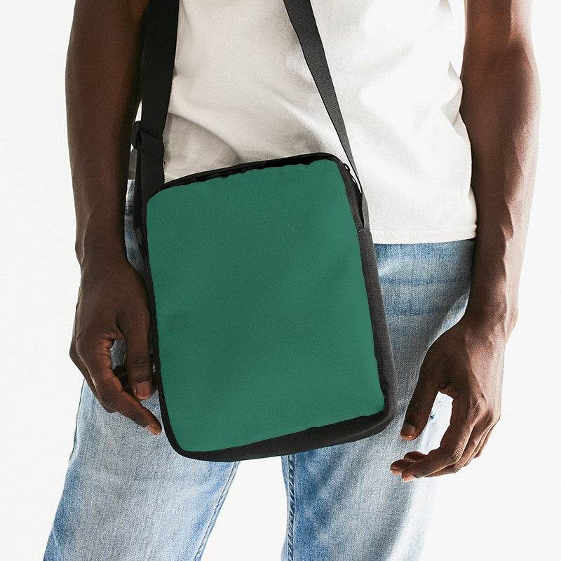 Teal Green Messenger Pouch (BGG1-ME-DE) - Man Front CloseUp