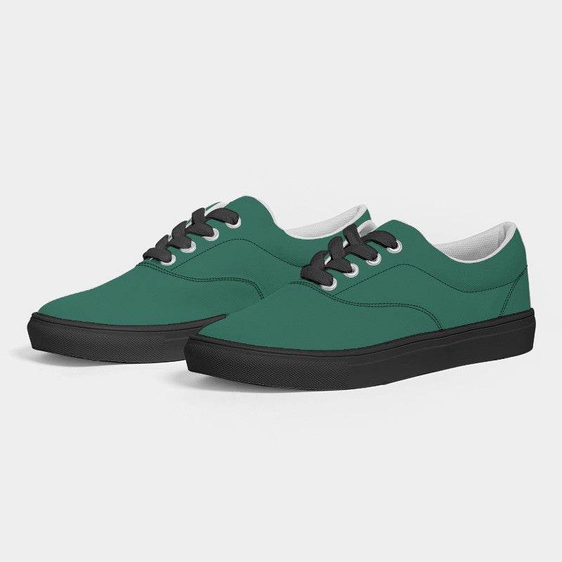Teal Green Women's Canvas Sneakers (BGG1-ME-DE) - Side 3