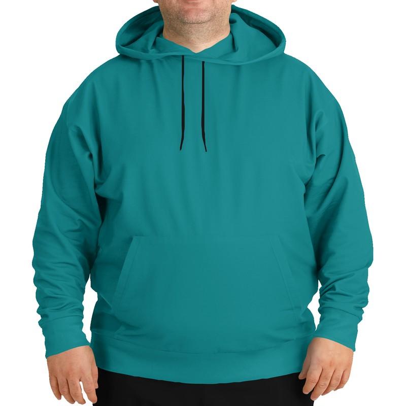 Teal Hoodie (C100M0Y38K30) - Man Front PLUS