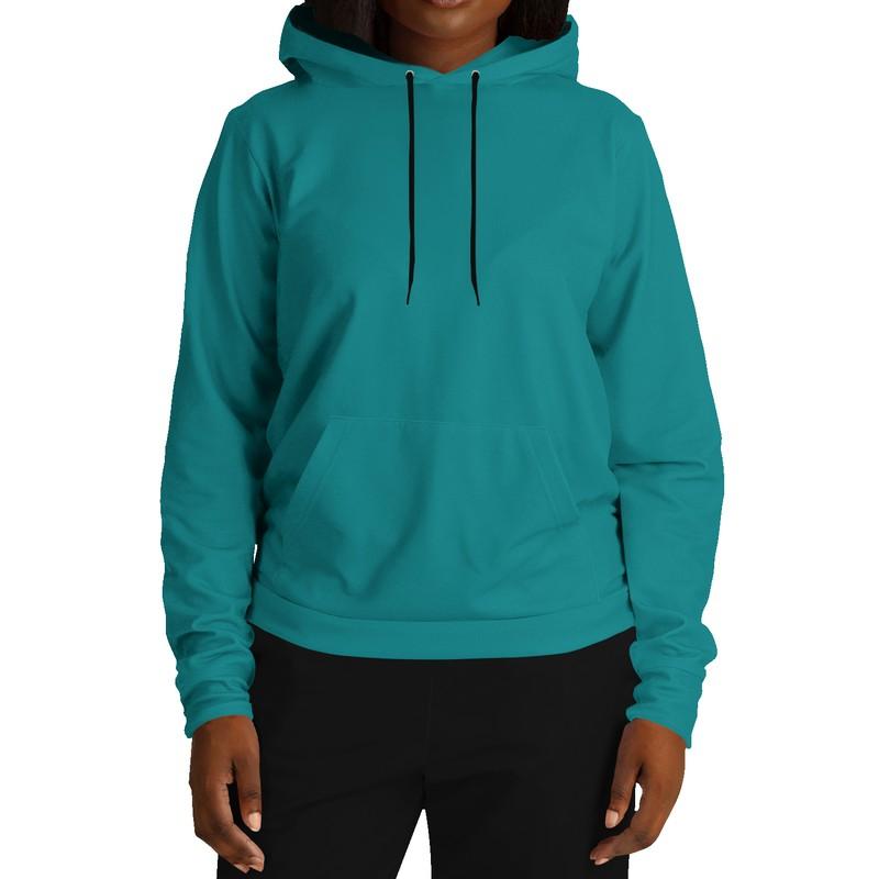 Teal Hoodie (C100M0Y38K30) - Woman Front