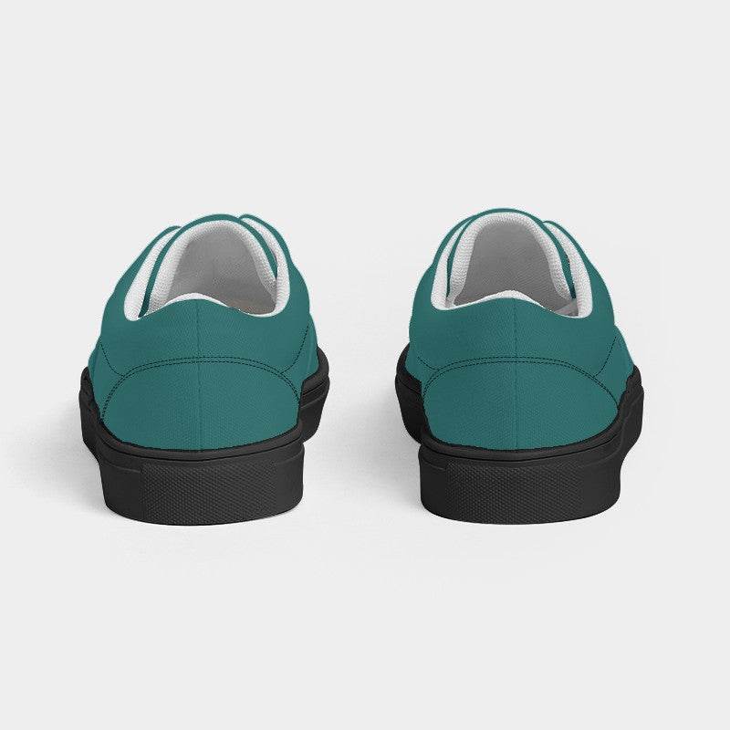 Teal Men's Canvas Sneakers (CBG2-ME-DE) - Back