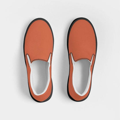 Terracotta Men's Slip-On Canvas Sneakers (OR3-ME-ME) - Top