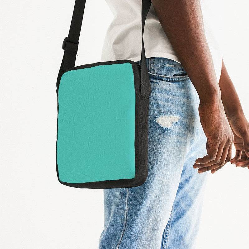 Turquoise Messenger Pouch (CBG3-BR-ME) - Man Side CloseUp