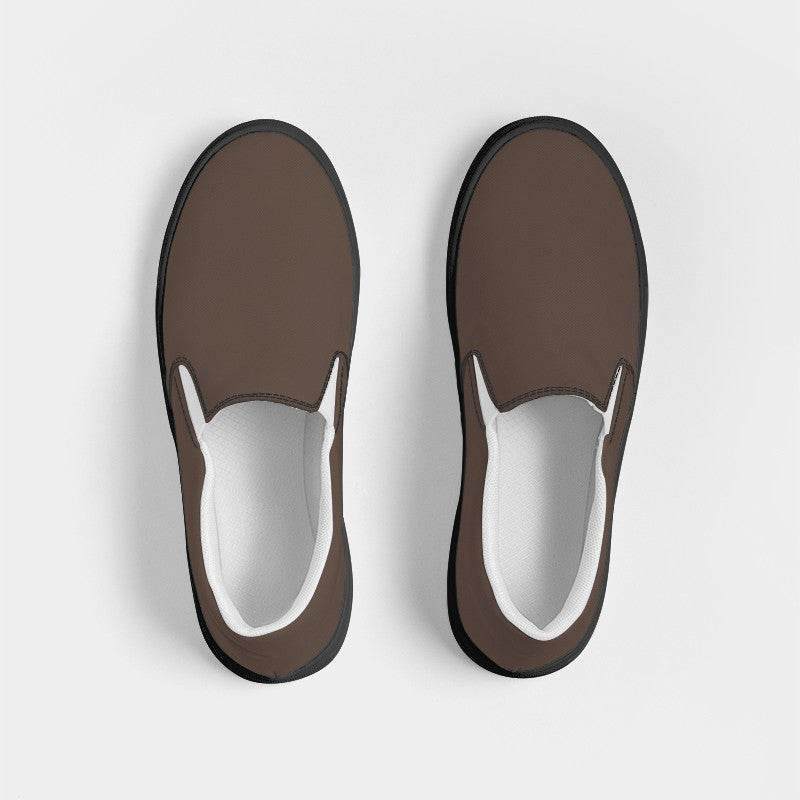Umber Women's Slip-On Canvas Sneakers (OR2-NE-MD) - Top