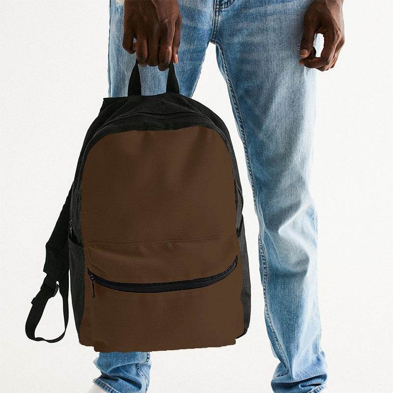 Vintage Brown Canvas Backpack (O-FM-DA) - Man Holding