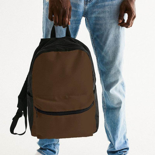 Vintage Brown Canvas Backpack (O-FM-DA) - Man Holding