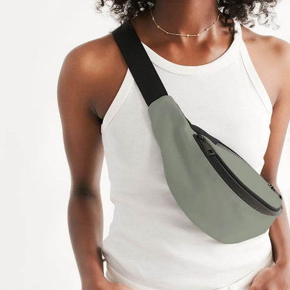 Vintage Gray Belt Bag (L-NE-ML) - Woman Front CloseUp