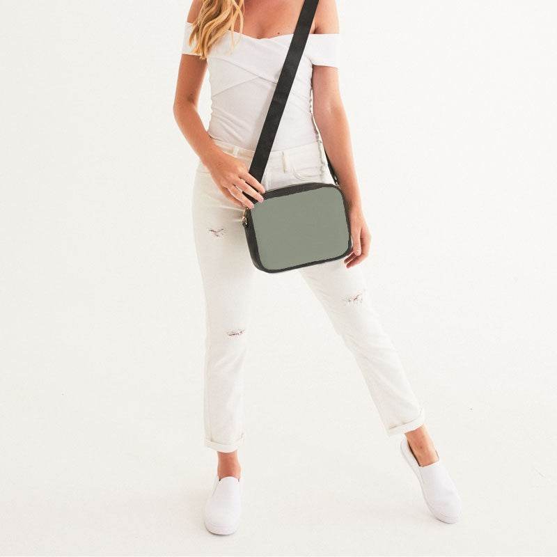 Vintage Gray Crossbody Bag (L-NE-ML) - Woman Front