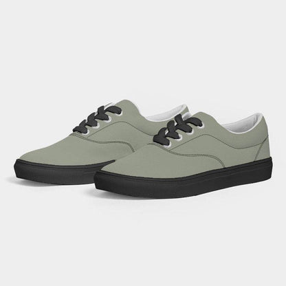 Vintage Gray Men's Canvas Sneakers (L-NE-ML) - Side 3