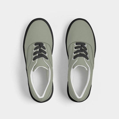 Vintage Gray Men's Canvas Sneakers (L-NE-ML) - Top