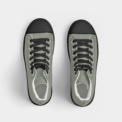 Vintage Gray Women's High-Top Canvas Sneakers (L-NE-ML) - Top
