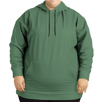 Vintage Green Hoodie PLUS (G-FM-ME) - Woman Front PLUS