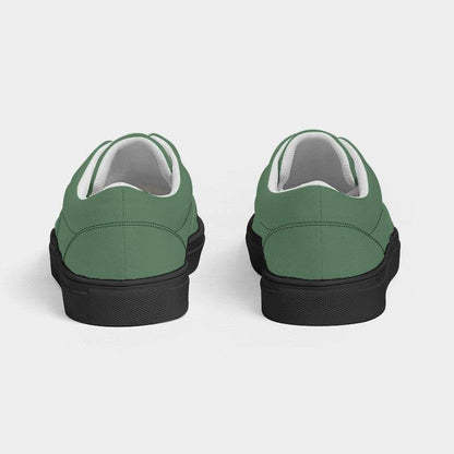 Vintage Green Men's Canvas Sneakers (G-FM-ME) - Back