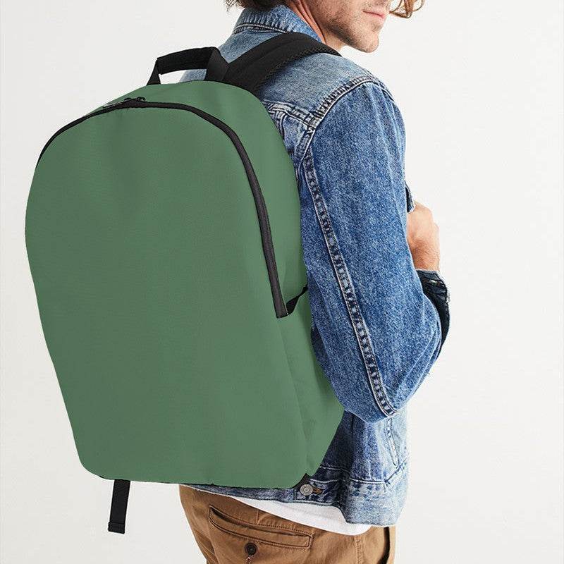 Vintage Green Waterproof Backpack (G-FM-ME) - Man CloseUp