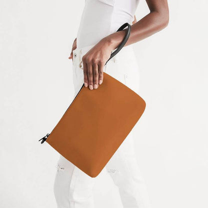 Vintage Orange Zip Pouch (OR1-CL-DE) - Side Holding