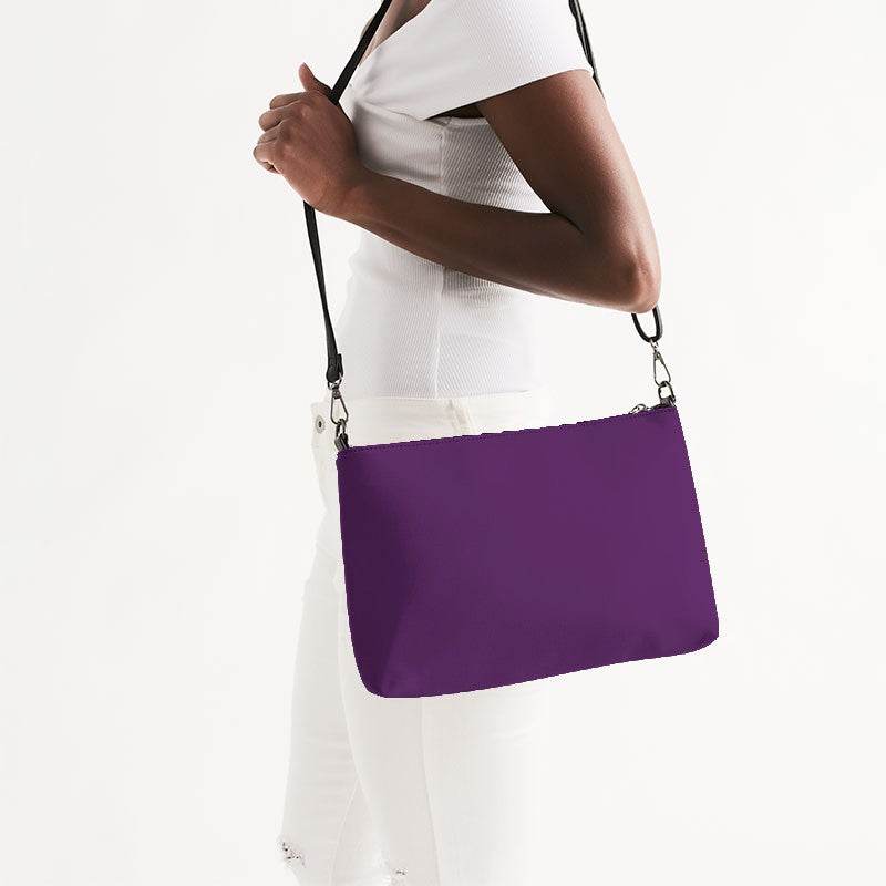 Vintage Purple Zip Pouch (MPU1-ME-MD) - Side CloseUp