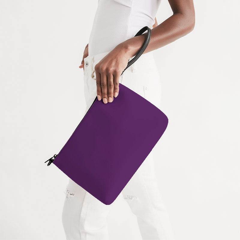 Vintage Purple Zip Pouch (MPU1-ME-MD) - Side Holding