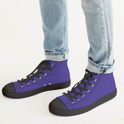 Violet Men's High-Top Canvas Sneakers (PUI2-BR-ME) - Man CloseUp