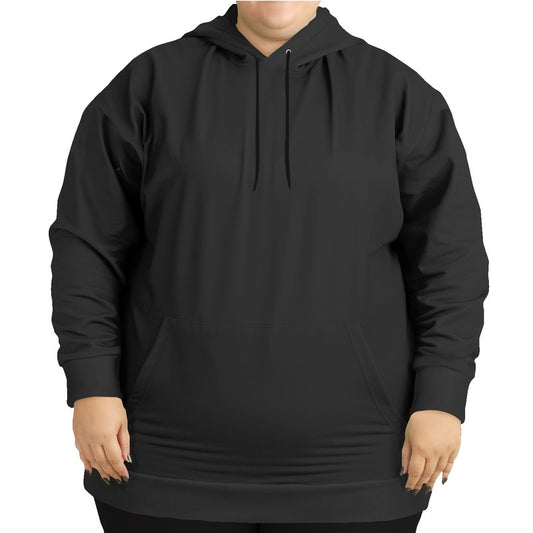 Washed Black Hoodie PLUS (N-FN-DA) - Woman Front PLUS