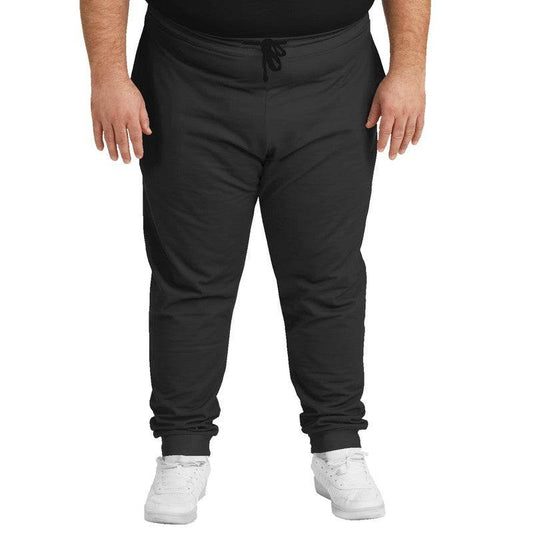 Washed Black Joggers PLUS (N-FN-DA) - Man Front PLUS