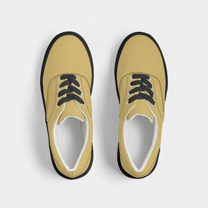 Wheat Gold Men's Canvas Sneakers (Y-ME-ML) - Top