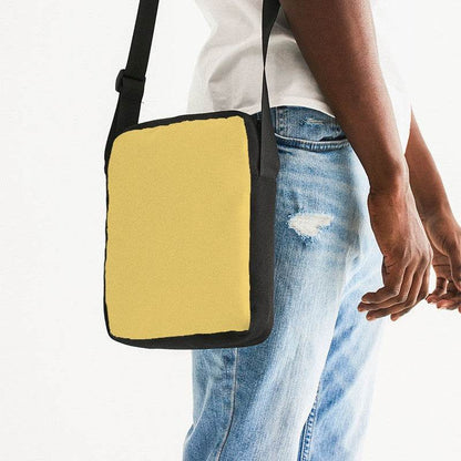 Wheat Gold Messenger Pouch (Y-ME-ML) - Man Side CloseUp