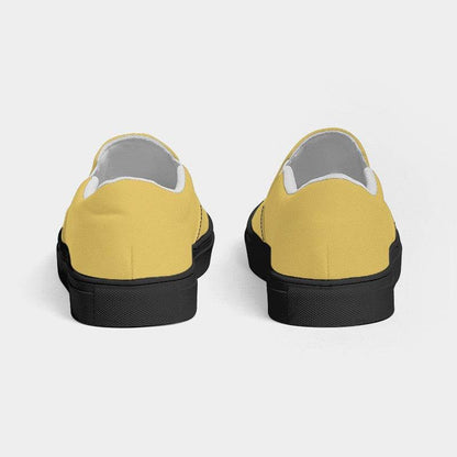 Wheat Gold Women's Slip-On Canvas Sneakers (Y-ME-ML) - Back