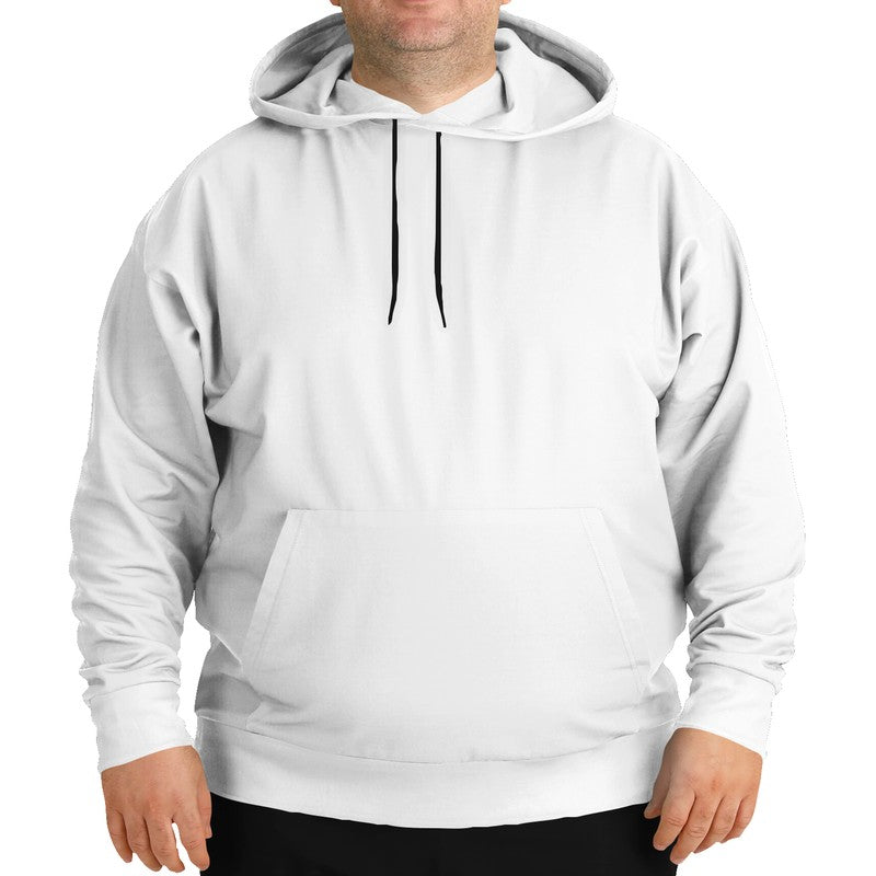 White Hoodie PLUS (N-FN-WH) - Man Front PLUS