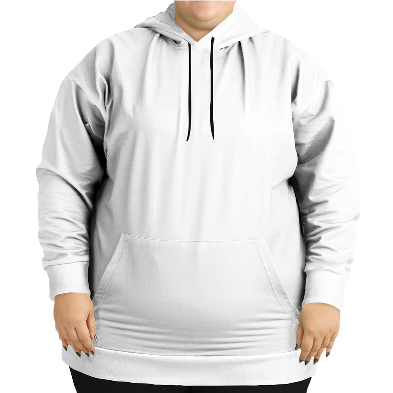 White Hoodie PLUS (N-FN-WH) - Woman Front PLUS