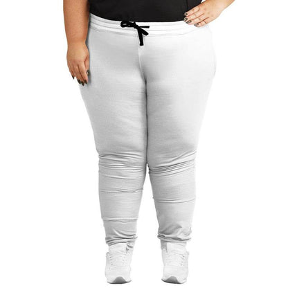 White Joggers PLUS (N-FN-WH) - Woman Front PLUS