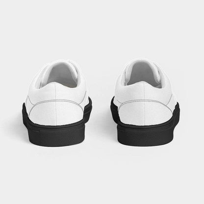 White Men's Canvas Sneakers (N-FN-WH) - Back