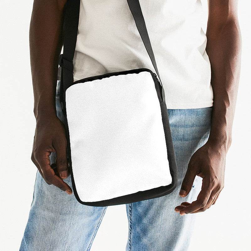 White Messenger Pouch (N-FN-WH) - Man Front CloseUp