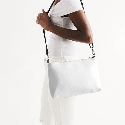 White Zip Pouch (N-FN-WH) - Side CloseUp