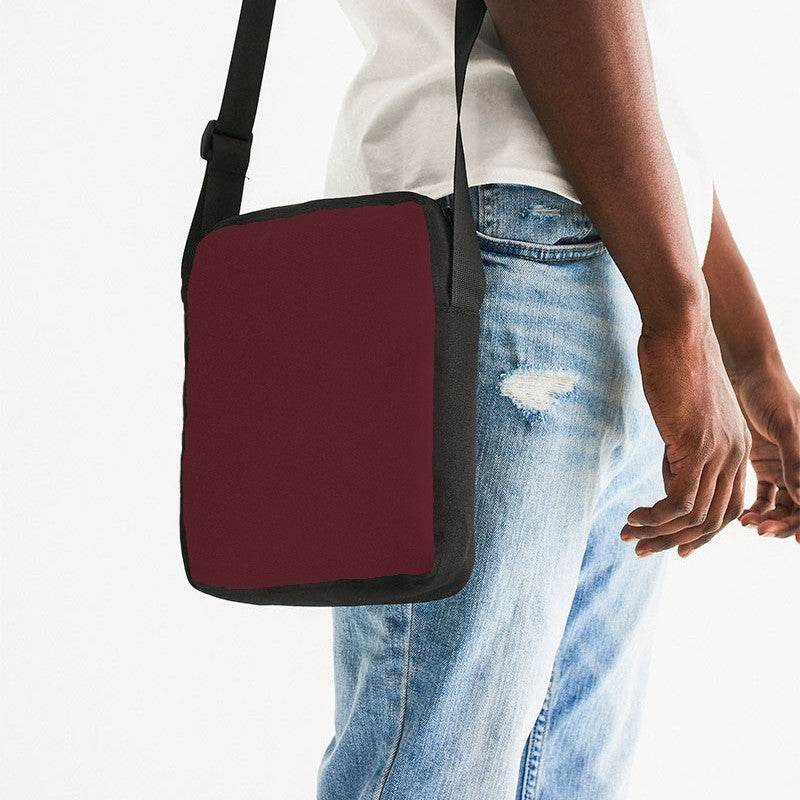 Wine Messenger Pouch (RPI2-FM-DA) - Man Side CloseUp