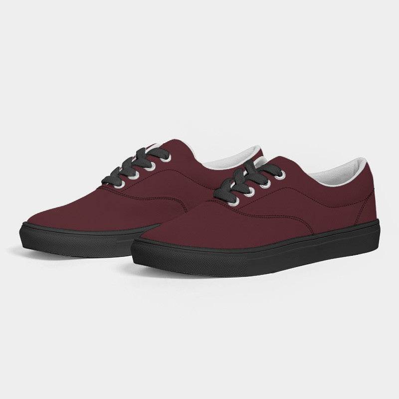 Wine Women's Canvas Sneakers (RPI2-FM-DA) - Side 3