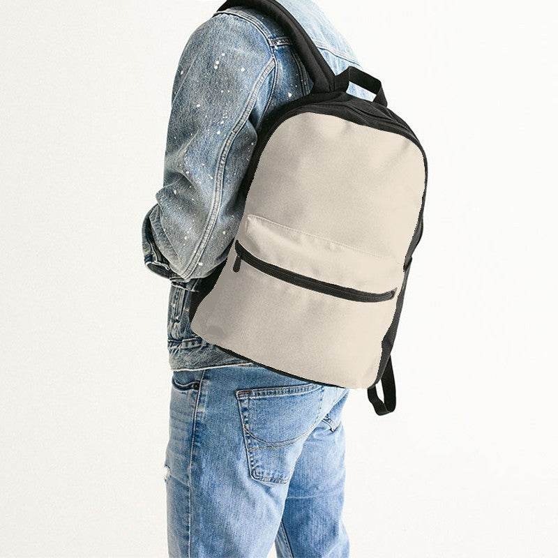 Wintage White Canvas Backpack (YO2-NE-LI) - Man Back CloseUp