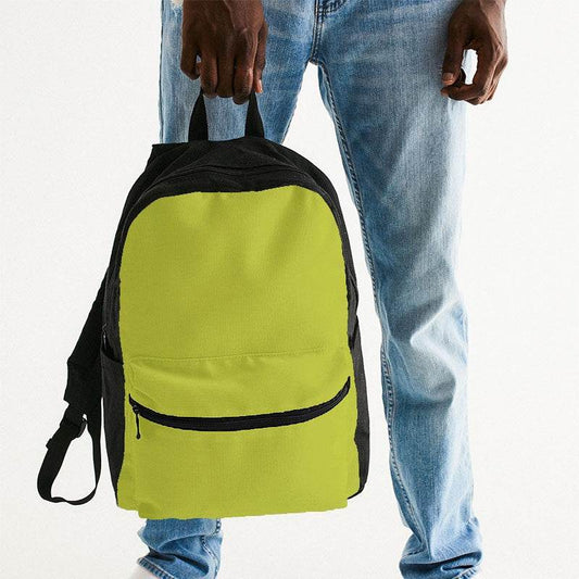 Yellow-Green Canvas Backpack (LY1-CL-ME) - Man Holding