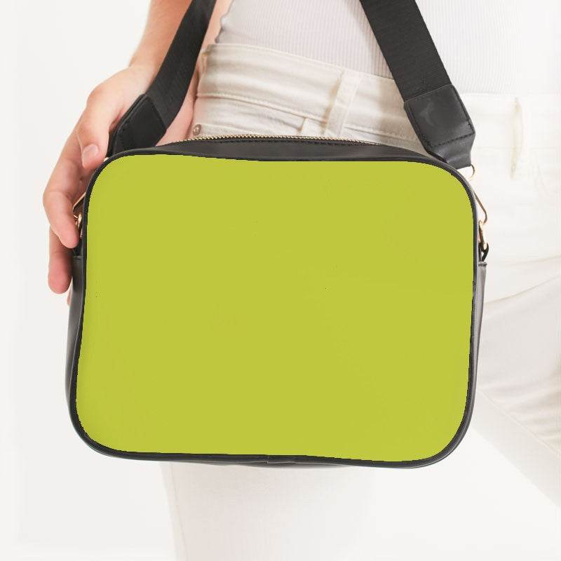 Yellow-Green Crossbody Bag (LY1-CL-ME) - Woman Front CloseUp