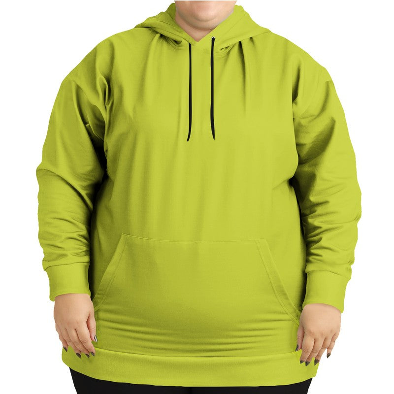 Yellow-Green Hoodie PLUS (LY1-CL-ME) - Woman Front PLUS