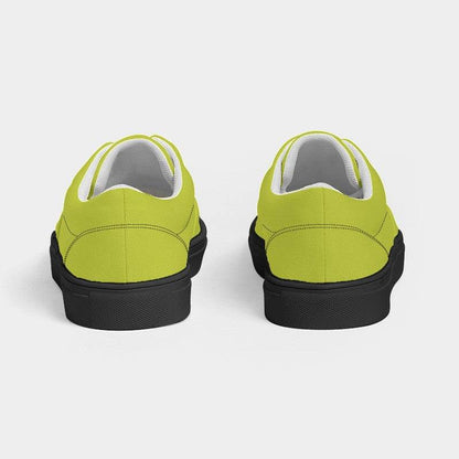 Yellow-Green Women's Canvas Sneakers (LY1-CL-ME) - Back
