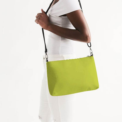 Yellow-Green Zip Pouch (LY1-CL-ME) - Side CloseUp