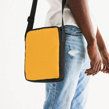 Yellow-Orange Messenger Pouch (YO2-BR-ME) - Man Side CloseUp