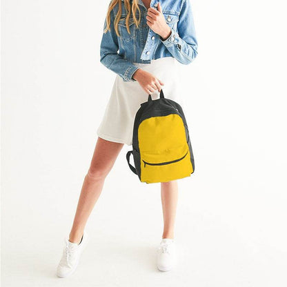 Yellow Gold Canvas Backpack (Y-BR-ME) - Woman